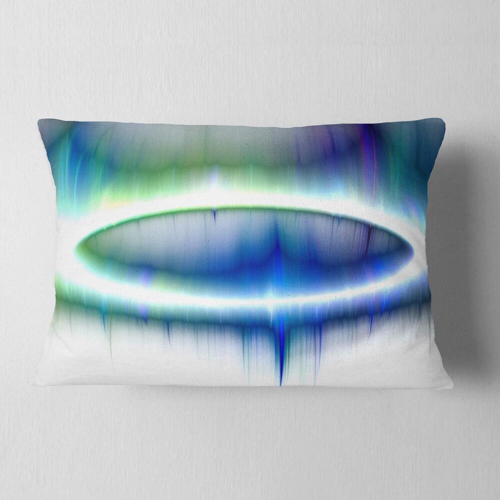 2053 Designart Beautiful Blue Northern Lights' Abstract Throw Lumbar Living